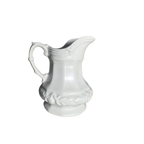 Vintage Red Cliff Ironstone Miniature Creamer Pitcher Grape Leaves 3 1/8” Tall - Picture 6 of 13